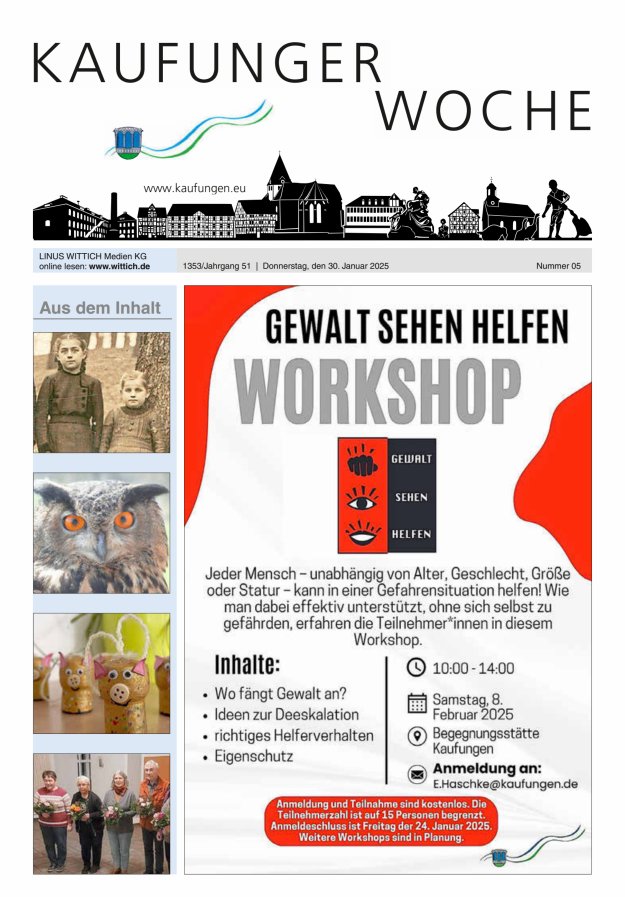 Kaufunger Woche Titelblatt 05/2025