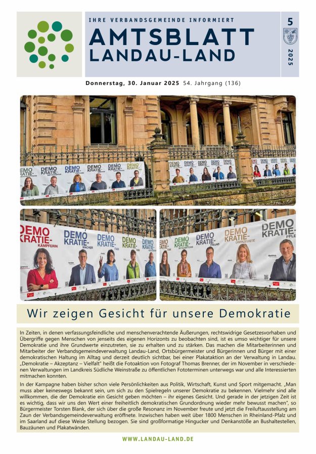 Amtsblatt VG Landau-Land Titelblatt 05/2025