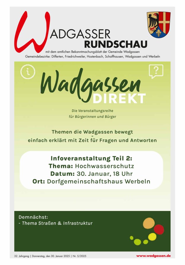 Wadgasser Rundschau Titelblatt 05/2025