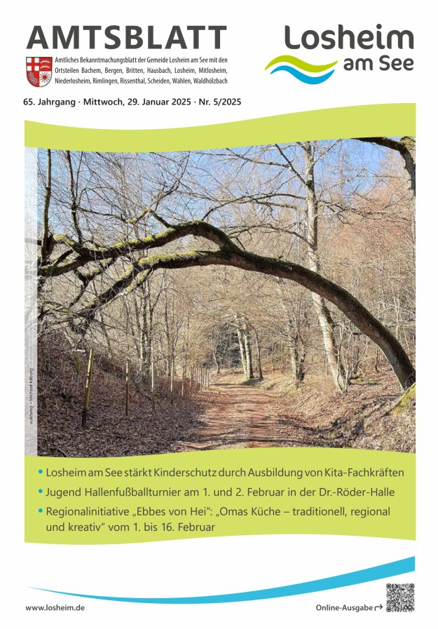 Amtliches Bekanntmachungsblatt der Gemeinde Losheim am See Titelblatt 05/2025