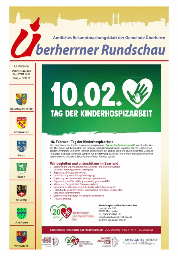 Überherrner Rundschau Titelblatt 05/2025