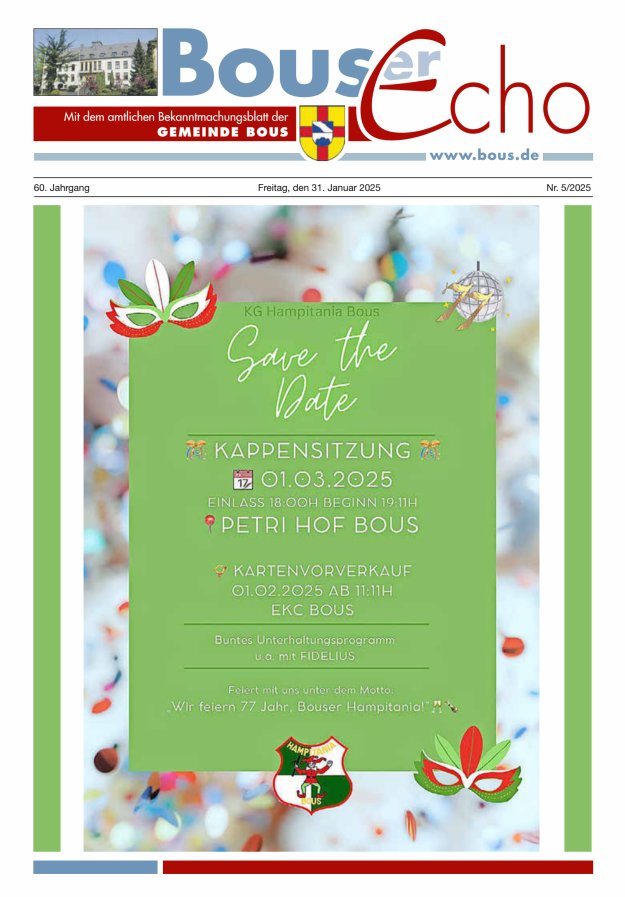 Bouser Echo Titelblatt 05/2025