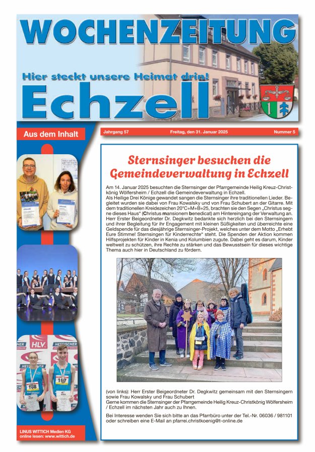 Wochenzeitung für die Gemeinde Echzell Titelblatt 05/2025