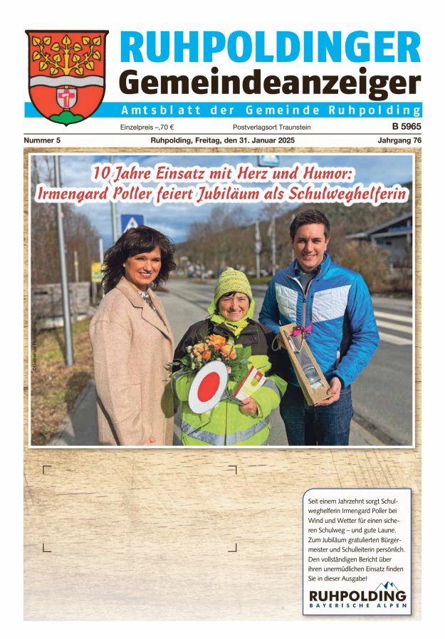Ruhpoldinger Gemeindeanzeiger Titelblatt 05/2025