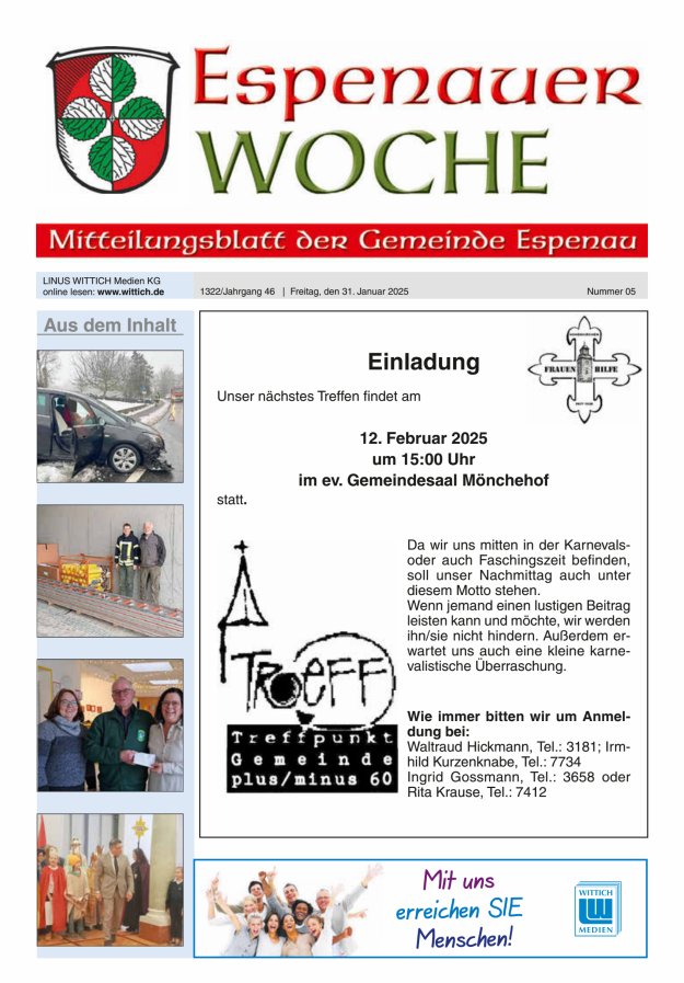 Espenauer Woche Titelblatt 05/2025