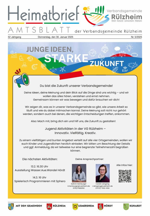Heimatbrief VG Rülzheim Titelblatt 05/2025