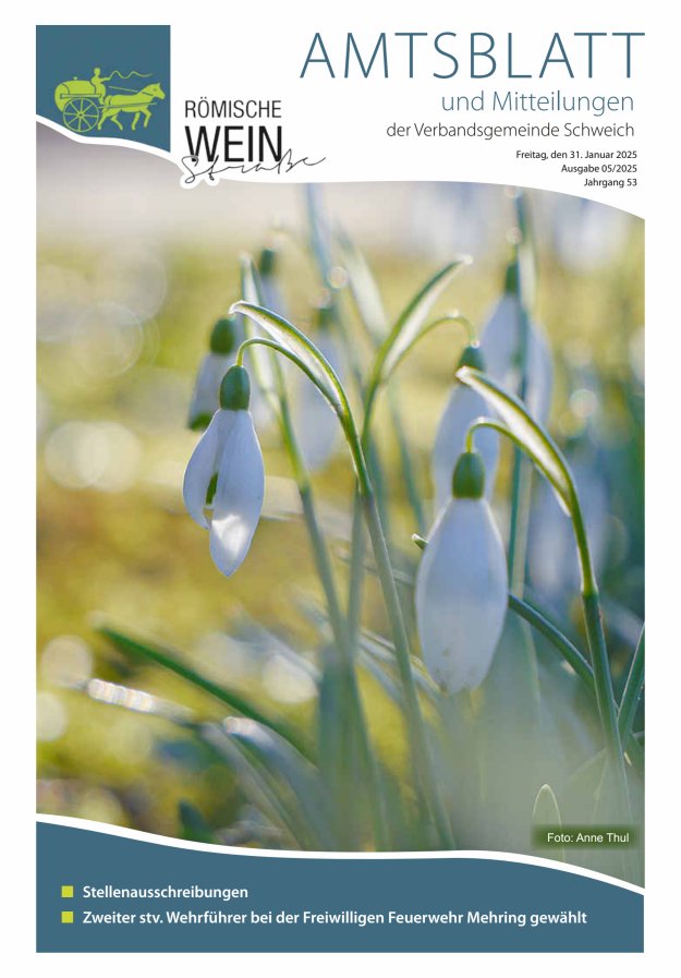 Amtsblatt VG Schweich Titelblatt 05/2025