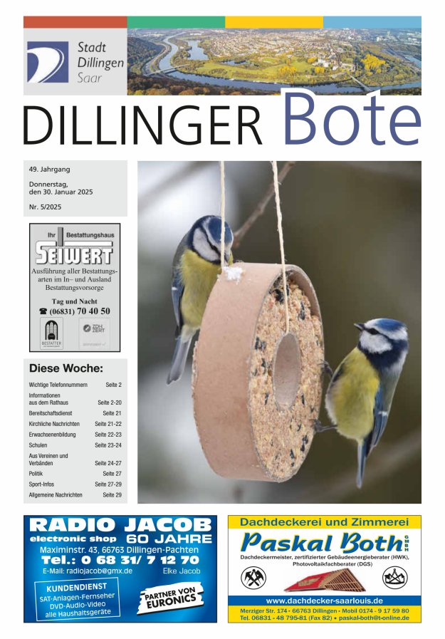 Dillinger Bote Titelblatt 05/2025