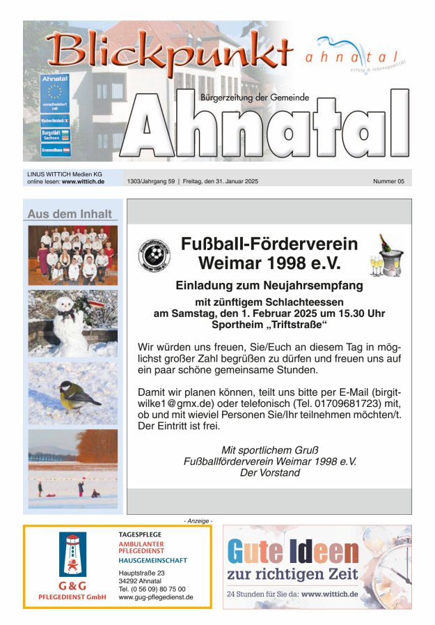 Blickpunkt Ahnatal Titelblatt 05/2025