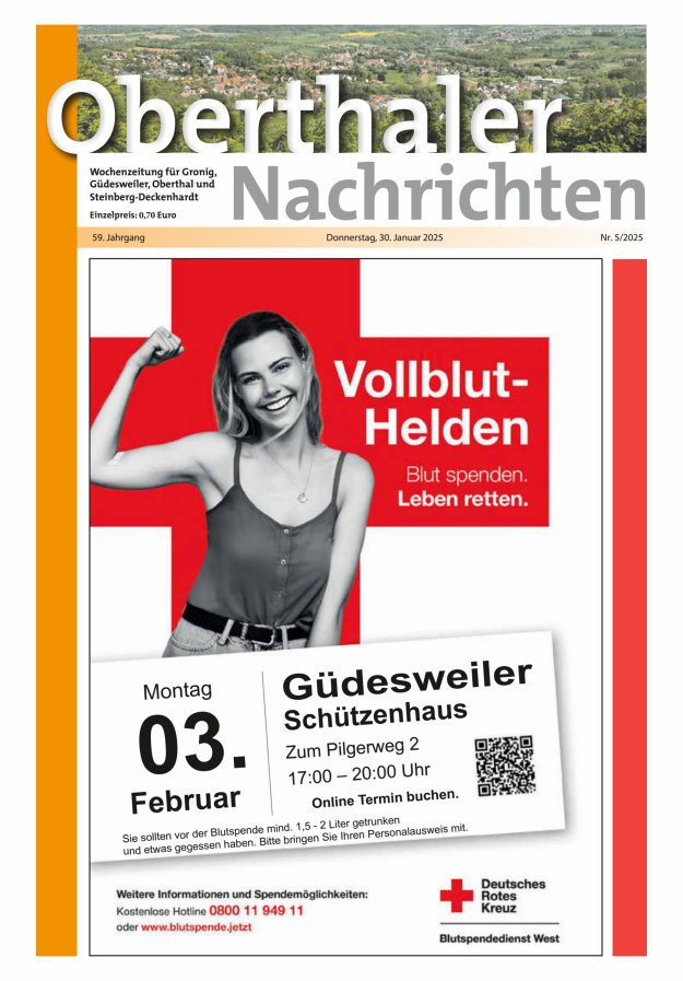 Oberthaler Nachrichten Titelblatt 05/2025