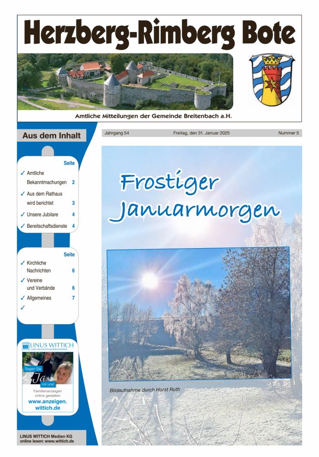 Herzberg-Rimberg Bote Titelblatt 05/2025