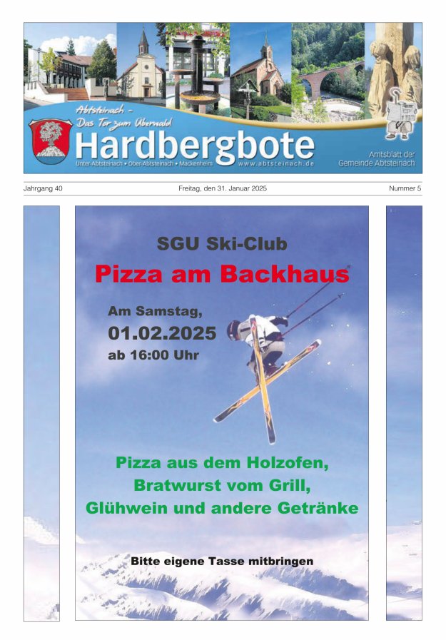 Hardbergbote - Mitteilungsblatt der Gemeinde Abtsteinach Titelblatt 05/2025