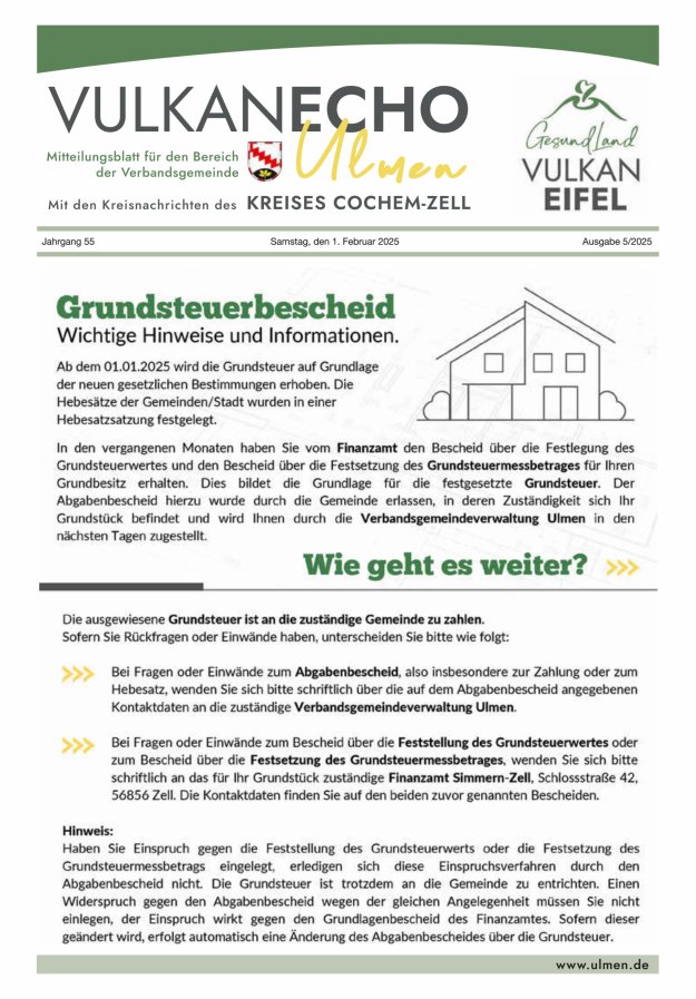 Vulkan Echo VG Ulmen Titelblatt 05/2025