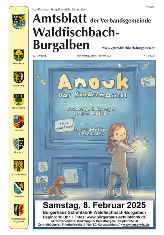 Amtsblatt der Verbandsgemeinde Waldfischbach-Burgalben Titelblatt 06/2025
