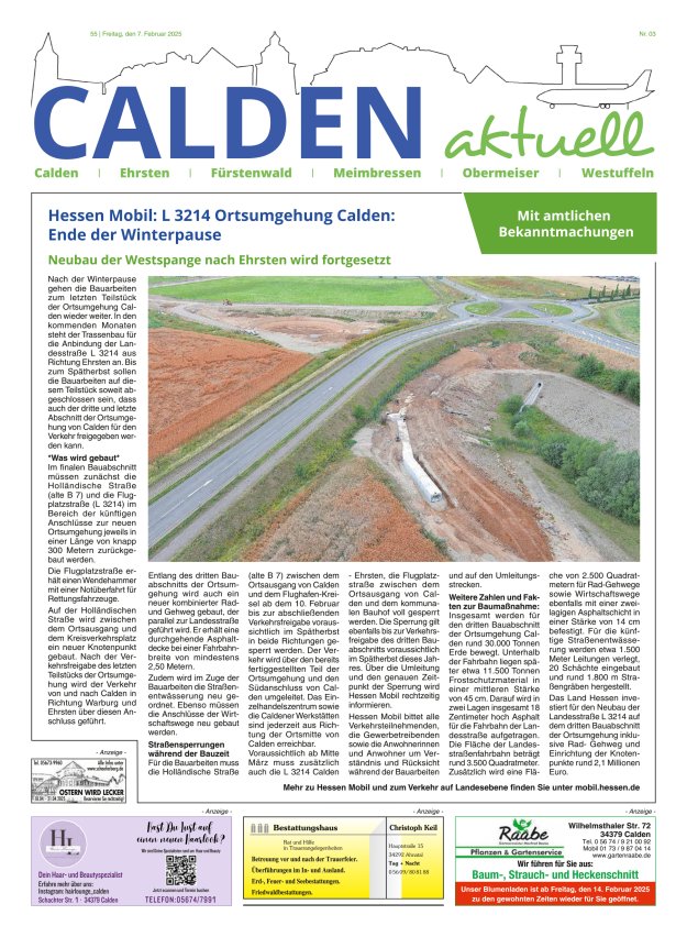 Calden aktuell Titelblatt 03/2025