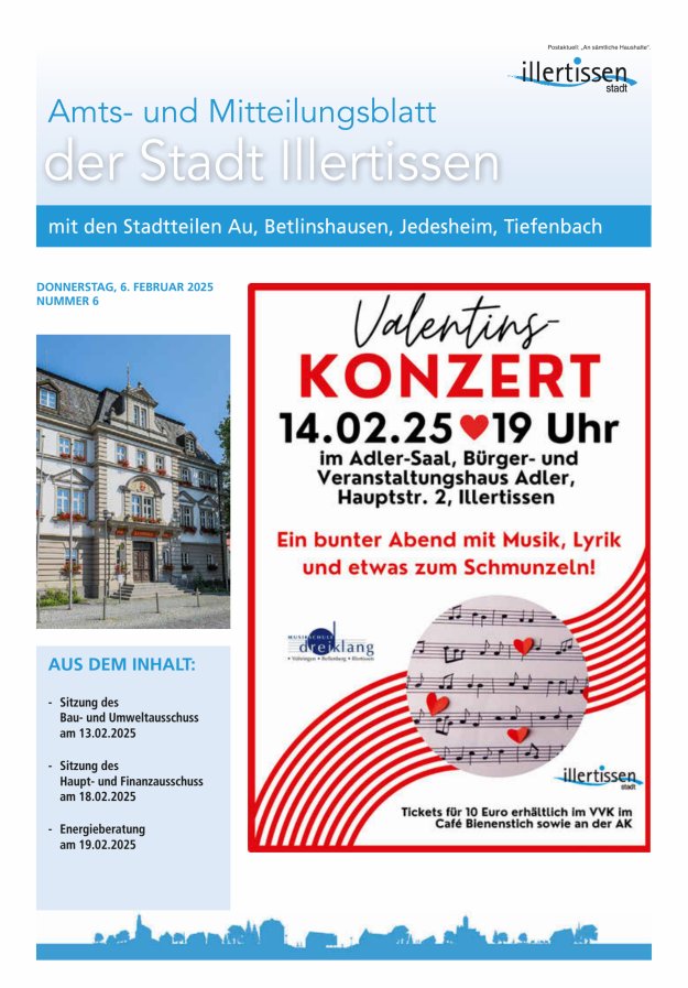Amts- und Mitteilungsblatt Stadt Illertissen Titelblatt 06/2025