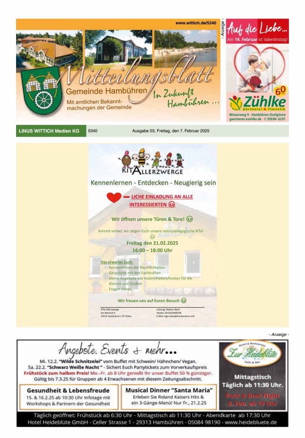 Mitteilungsblatt der Gemeinde Hambühren Titelblatt 03/2025