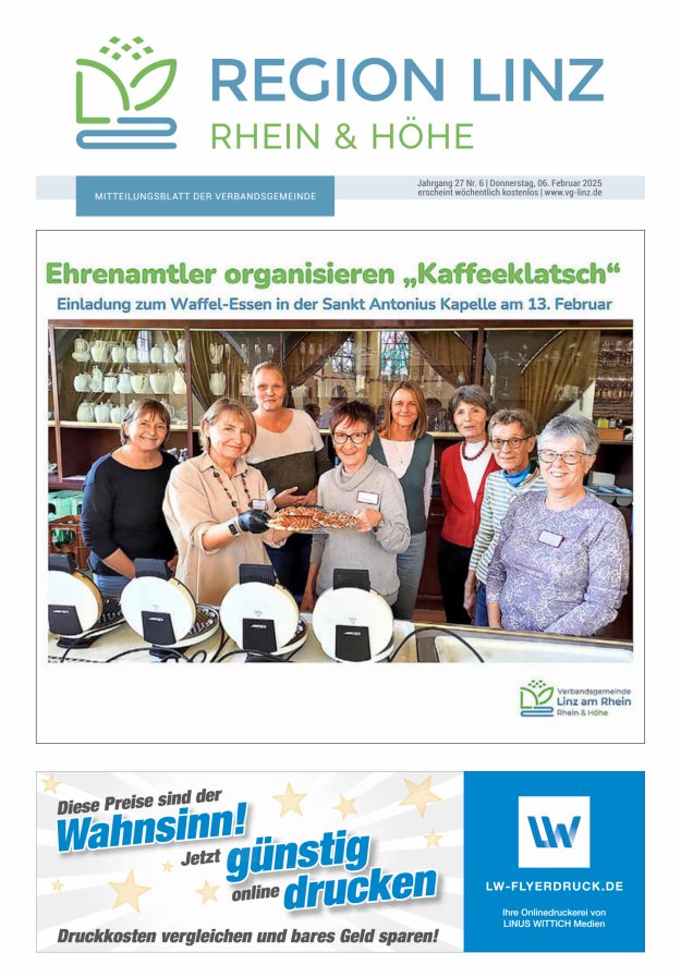 Unsere Verbandsgemeinde Linz am Rhein Titelblatt 06/2025