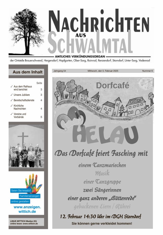 Nachrichten aus Schwalmtal Titelblatt 06/2025
