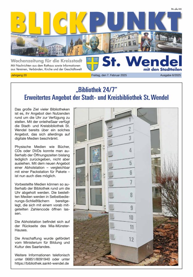 Blickpunkt St Wendel Titelblatt 06/2025