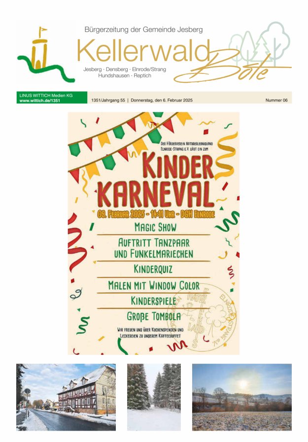 Kellerwaldbote - Bürgerzeitung der Gemeinde Jesberg Titelblatt 06/2025