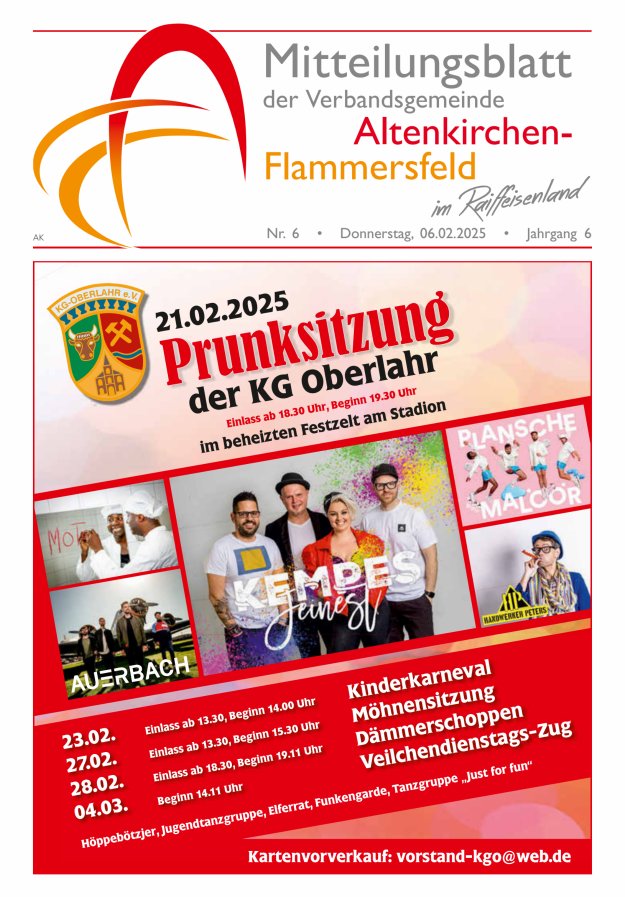 Mitteilungsblatt Verbandsgemeinde Altenkirchen-Flammersfeld Titelblatt 06/2025