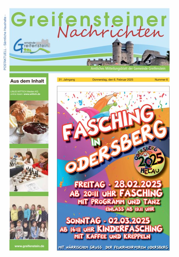 Mitteilungsblatt der Gemeinde Greifenstein Titelblatt 06/2025