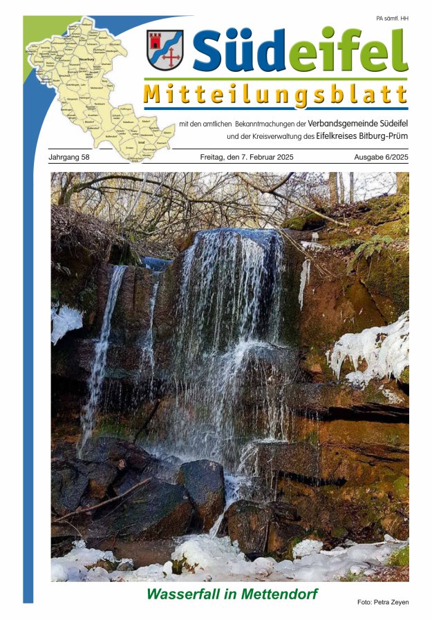 Mitteilungsblatt Südeifel Titelblatt 06/2025