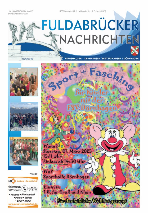 Fuldabrücker Nachrichten Titelblatt 06/2025