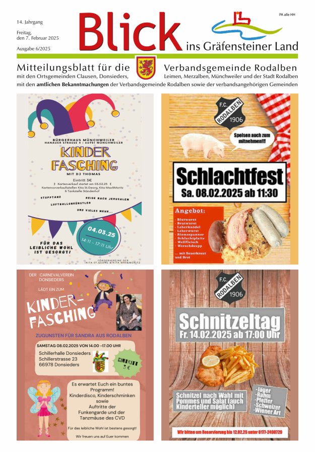 Blick ins Gräfensteiner Land VG Rodalben Titelblatt 06/2025
