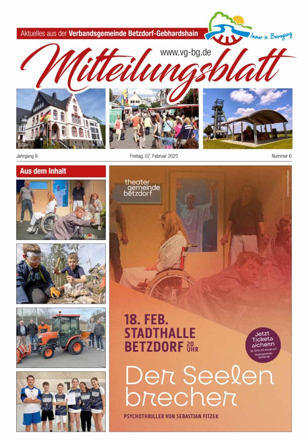 Aktuelles aus der VG Betzdorf-Gebhardshain Ausgabe Gebhardshain Titelblatt 06/2025