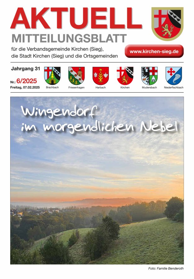 Aktuell - Mitteilungsblatt für die VG Kirchen (Sieg) Titelblatt 06/2025