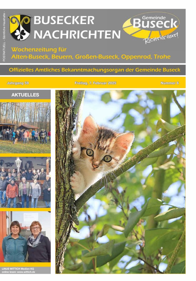 Busecker Nachrichten Titelblatt 06/2025