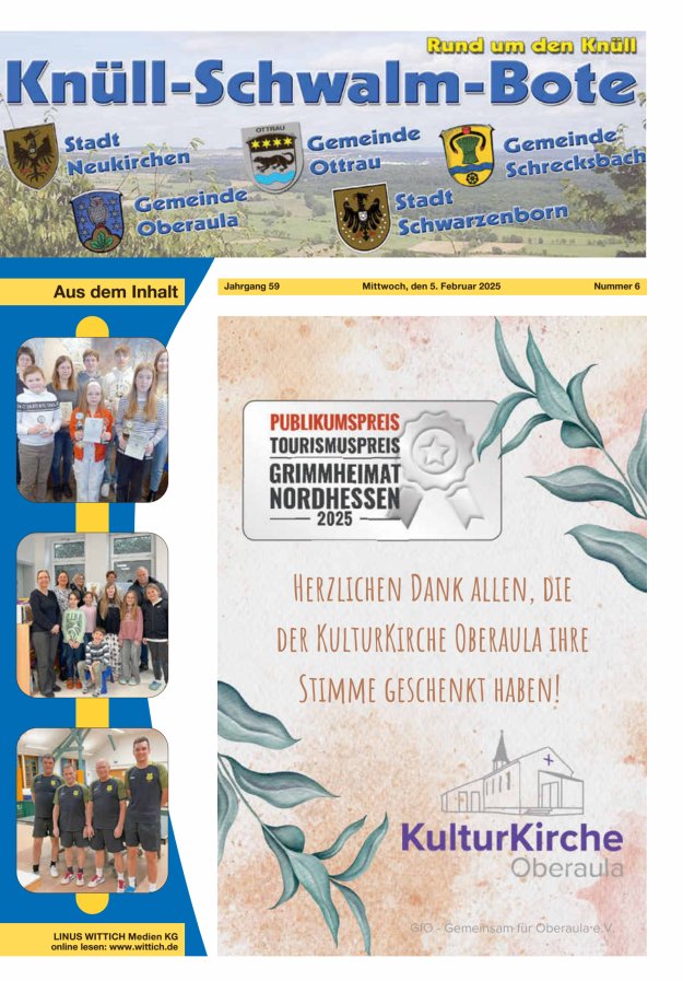 Knüll-Schwalm-Bote Titelblatt 06/2025