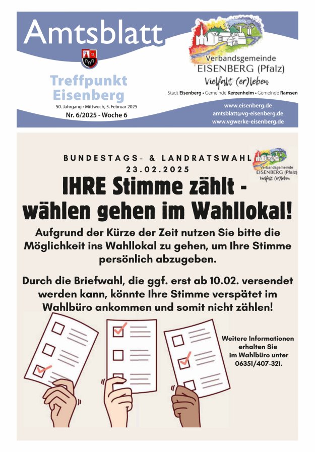 Treffpunkt Eisenberg Titelblatt 06/2025