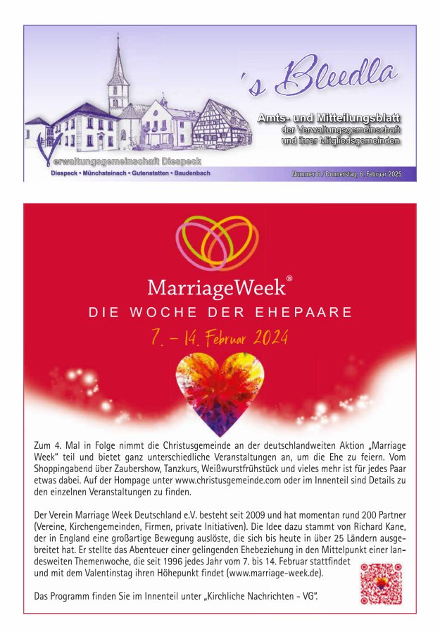Amts- und Mitteilungsblatt VGem Diespeck Titelblatt 06/2025
