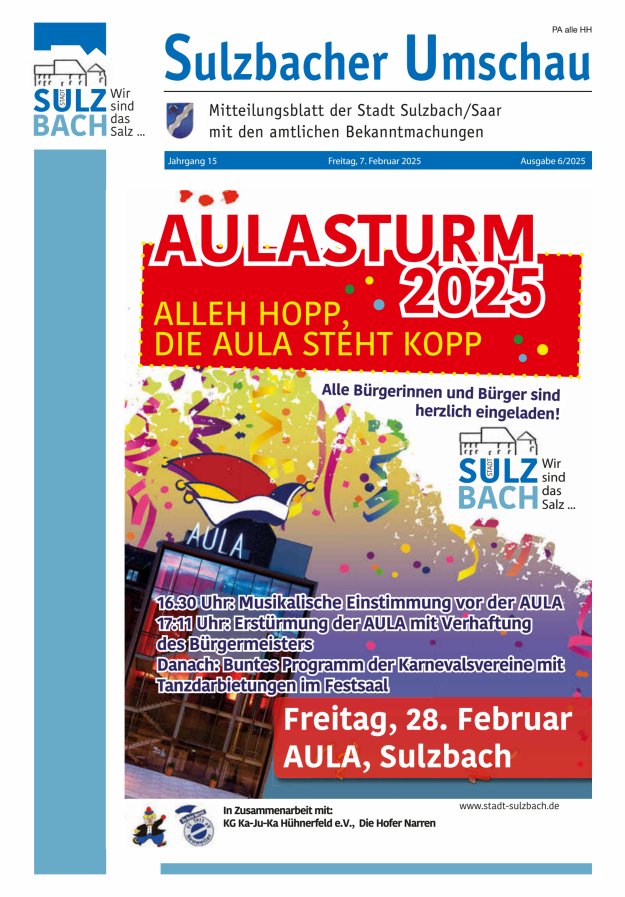 Sulzbacher Umschau Titelblatt 06/2025