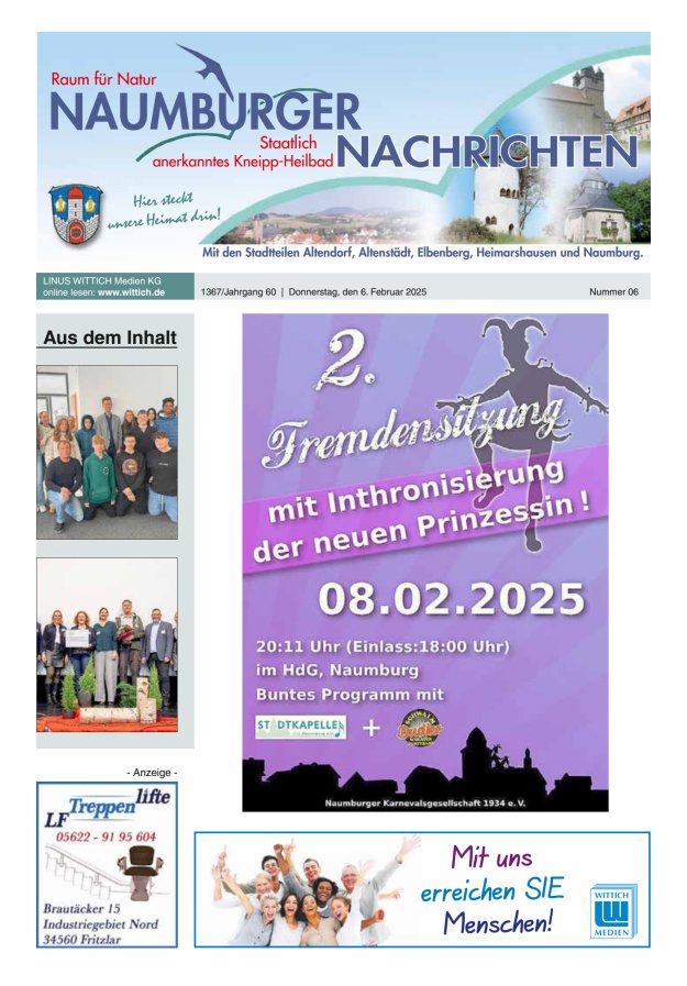 Naumburger Nachrichten Titelblatt 06/2025