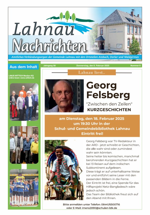 Lahnau Nachrichten Titelblatt 06/2025