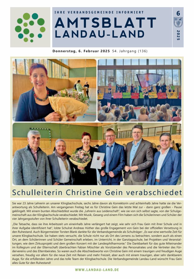 Amtsblatt VG Landau-Land Titelblatt 06/2025