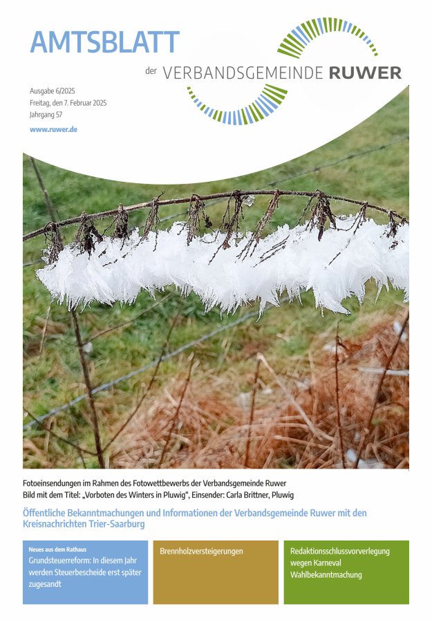 Amtsblatt VG Ruwer Titelblatt 06/2025