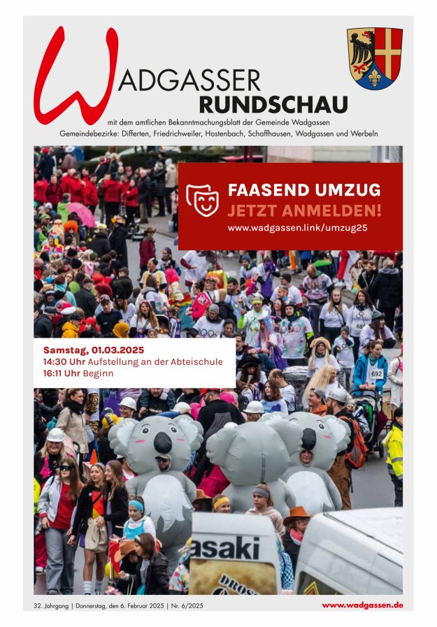Wadgasser Rundschau Titelblatt 06/2025
