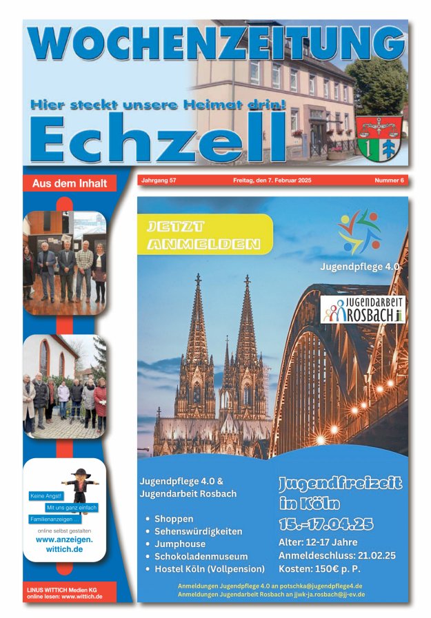 Wochenzeitung für die Gemeinde Echzell Titelblatt 06/2025