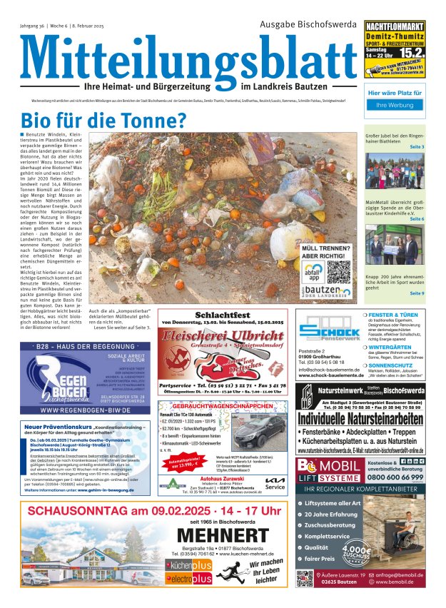 Mitteilungsblatt LK Bautzen Ausgabe Bischofswerda Titelblatt 05/2025