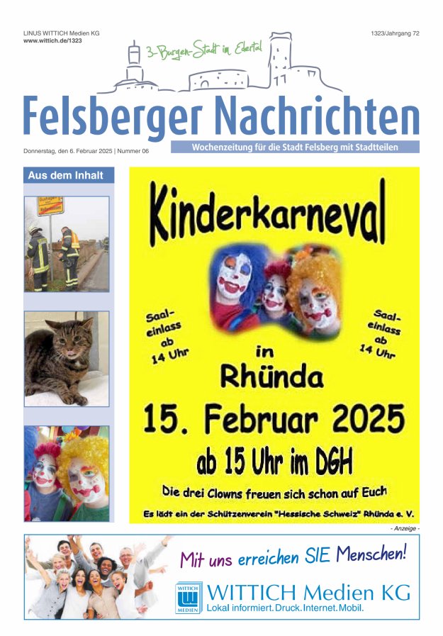Felsberger Nachrichten Titelblatt 06/2025