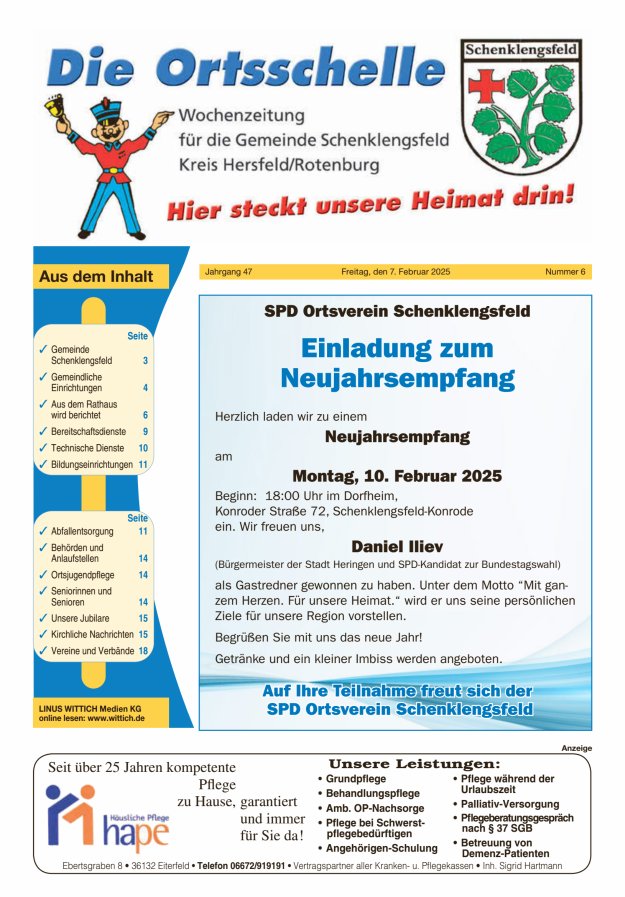 Die Ortsschelle Titelblatt 06/2025