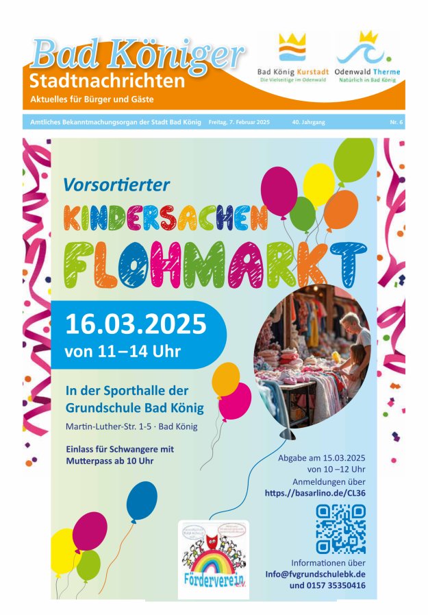 Bad Königer Stadtnachrichten und Badeblatt Titelblatt 06/2025