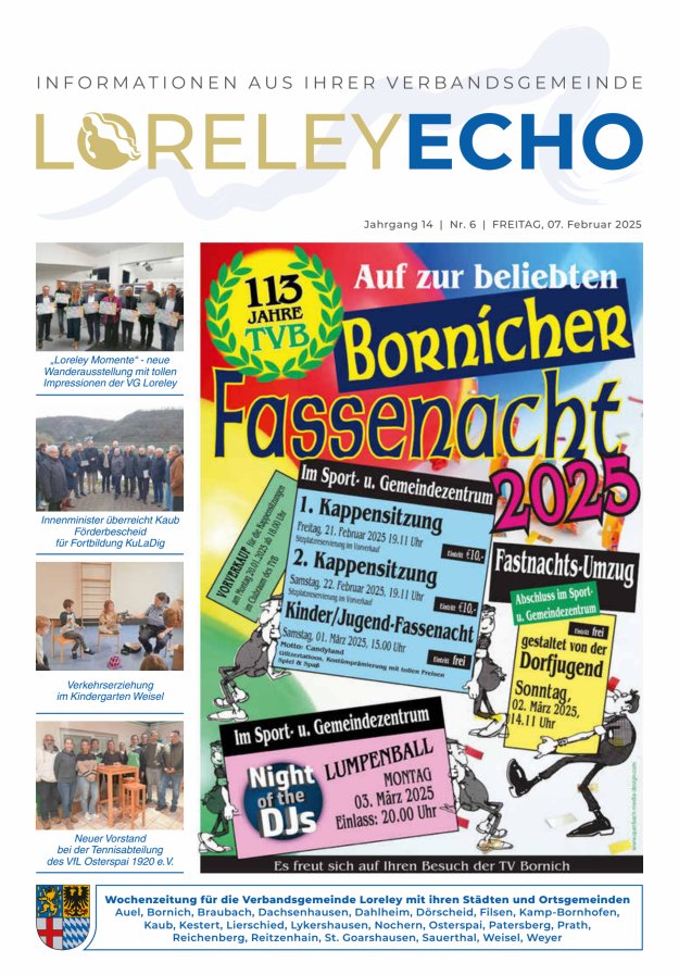Loreley-Echo - Mitteilungsblatt der Verbandsgemeinde Loreley Titelblatt 06/2025