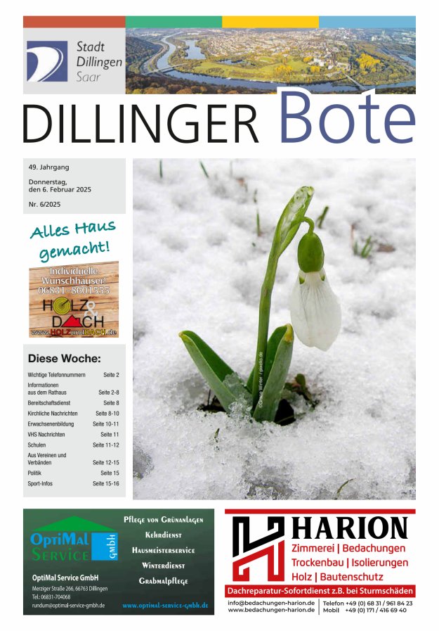 Dillinger Bote Titelblatt 06/2025