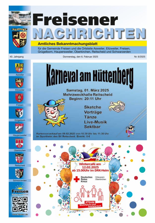 Freisener Nachrichten Titelblatt 06/2025